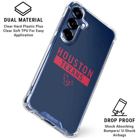 NFL Houston Texans Blue Performance Series Galaxy S25 Clear Case